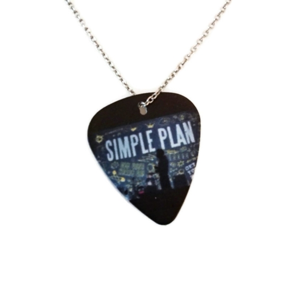 Jewelry - Simple Plan Guitar Pick Handmade Necklace